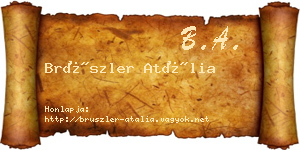 Brüszler Atália névjegykártya